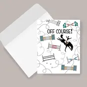 Horse Hollow Press Horse Greeting Birthday Card - Course But On Course