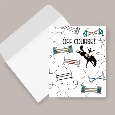 Horse Hollow Press Horse Greeting Birthday Card - Course But On Course