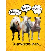 Horse Hollow Press Horse Greeting Birthday Card - Neigh, Baa, Nicker
