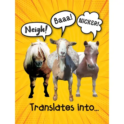 Horse Hollow Press Horse Greeting Birthday Card - Neigh, Baa, Nicker
