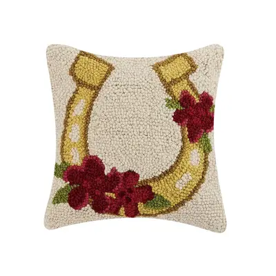 Peking Handicraft Peking Handicraft - Hook Pillow - Brown Cowboy Boot