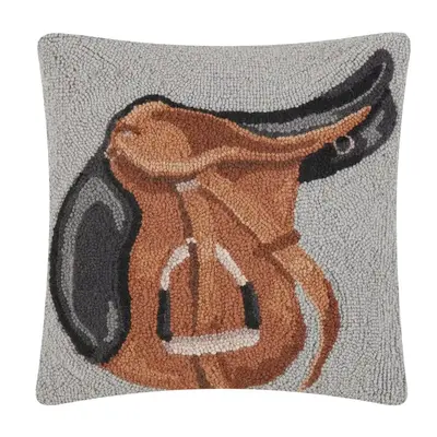 Peking Handicraft Peking Handicraft - Hook Pillow - Brown Cowboy Boot