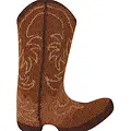 Peking Handicraft Peking Handicraft - Hook Pillow - Brown Cowboy Boot