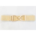 Hutson x Ellany Ellany Buttercream Tribal - 1.5" Gold Stirrup Elastic Belt