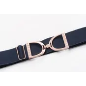 Hutson x Ellany Ellany Navy - 1.5" Rose Gold Stirrup Elastic Belt