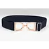 Hutson x Ellany Ellany Navy - 1.5" Rose Gold Stirrup Elastic Belt