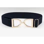 Hutson x Ellany Ellany Navy - 1.5" Gold Stirrup Elastic Belt