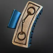 Westrian Equestrian Claw Clip Hair Pin w Snaffle Bit in Leather