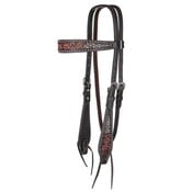 Circle Y Circle Y Dark Flash Arizona Flower Headstall