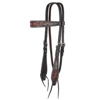 Circle Y Circle Y Dark Flash Arizona Flower Headstall