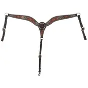 Circle Y Circle Y Dark Flash Arizona Flower Breast Collar