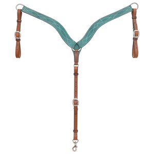 Circle Y Circle Y Marfa Lights Suede Breast Collar Teal