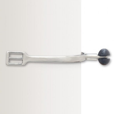 Centaur - Stainless Steel Roller Ball Spurs w/ Rubber 1.25" - One Size