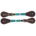 Circle Y Circle Y Ladies Turquoise Round Up Spur Straps