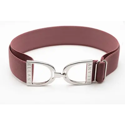 Hutson x Ellany Ellany Berry - 1.5" Silver Stirrup Elastic Belt