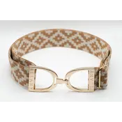 Hutson x Ellany Ellany Caramel Polo - 1.5" Gold Stirrup Elastic Belt