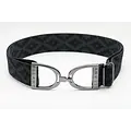 Hutson x Ellany Ellany Charcoal Polo - 1.5" Gunmetal Stirrup Elastic Belt