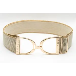 Hutson x Ellany Ellany Gold Dakota - 2" Gold Stirrup Elastic Belt