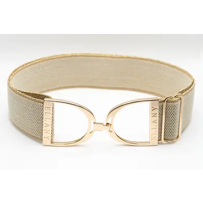 Hutson x Ellany Ellany Gold Dakota - 2" Gold Stirrup Elastic Belt