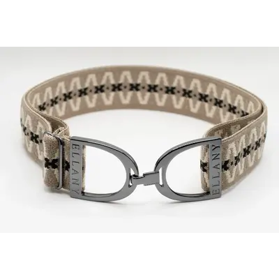 Hutson x Ellany Ellany Harlow - 1.5" Gunmetal Stirrup Elastic Belt