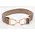Hutson x Ellany Ellany Taupe Tribal - 1.5" Rose Gold Stirrup Elastic Belt