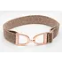 Hutson x Ellany Ellany Taupe Tribal - 1.5" Rose Gold Stirrup Elastic Belt