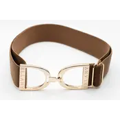 Hutson x Ellany Ellany Toffee - 1.5" Gold Stirrup Elastic Belt