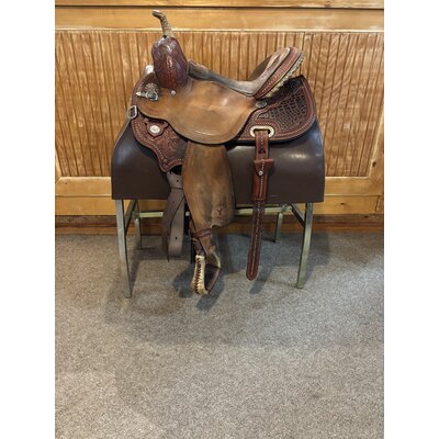 Used 15" Circle Y Kelly Kaminski Barrel Saddle