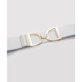 Hutson x Ellany Ellany White - 1.5" Gold Stirrup Elastic Belt