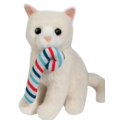 Douglas Douglas Mini White Cat w/ Candy Cane
