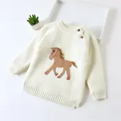 Bridle Up Hope Bridle Up Hope Gwenny Horse Sweater - Cream