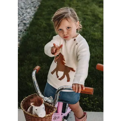 Bridle Up Hope Bridle Up Hope Gwenny Horse Sweater - Cream