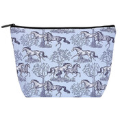 AWST int'l AWST Int’l - “Lila” Blue Toile Large Cosmetic Pouch