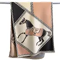 AWST int'l AWST Int’l - Horses in Blankets Acrylic Cashmere Scarf - Black