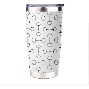 AWST int'l AWST Int’l - 20oz Stainless Steel Tumbler - Lila Vintage Snaffle Bit - White,STD
