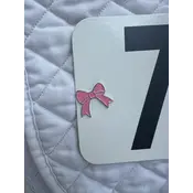 Dubois Cheval Dubois Cheval - Pink Bow Number Pin Charm