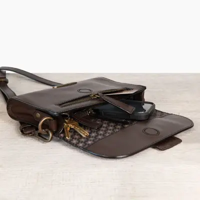 Urban Equestrian Urban Equestrian - Dalton - Horse Bit Crossbody Luxury Handbag - Deep Brown