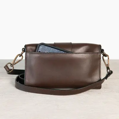 Urban Equestrian Urban Equestrian - Dalton - Horse Bit Crossbody Luxury Handbag - Deep Brown