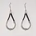 Urban Equestrian Urban Equestrian - Calista - Sterling Silver Bosal Horseshoe Earring - Black Leather