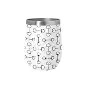 AWST int'l AWST Int'l - 12oz Stainless Steel Wine Tumbler - Lila Vintage Snaffle Bit - White, STD