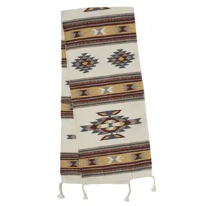 El Paso Saddle Blanket El Paso Saddle Blanket - 16" x 80" Maya Modern Wool Runners - Design V