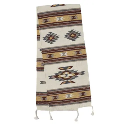 El Paso Saddle Blanket El Paso Saddleblanket - 16" x 80" Maya Modern Wool Runners - Design V