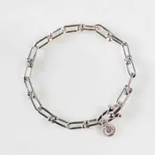 Urban Equestrian Urban Equestiran - Bellamy - Horseshoe Link Equestrian Bracelet - Silver
