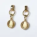 Urban Equestrian Urban Equestrian - Engraved Horseshoe Earrings - Medallion - 14k Gold Vermeil