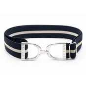 Hutson x Ellany Ellany Blueberries & Cream - 1.5 " Silver Stirrup Elastic Belt