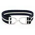 70 Degrees Ellany Blueberries & Cream - 1.5 " Silver Stirrup Elastic Belt