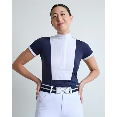 Hutson x Ellany Ellany Blueberries & Cream - 1.5 " Silver Stirrup Elastic Belt