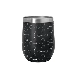 AWST int'l AWST Int'l - 12oz Stainless Steel Wine Tumbler - Lila Vintage Snaffle Bit - Blue, STD