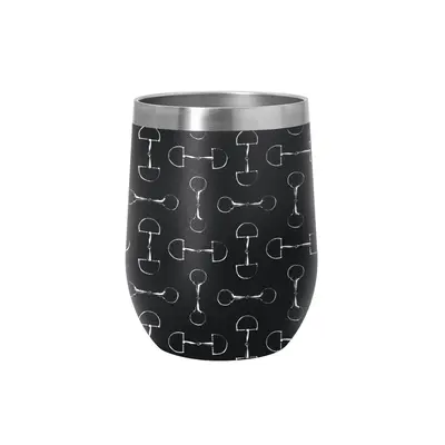 AWST int'l AWST Int'l - 12oz Stainless Steel Wine Tumbler - Lila Vintage Snaffle Bit - Blue, STD