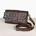 Urban Equestrian Urban Equestrian - Dalton - Horse Bit Crossbody Luxury Handbag - Deep Brown